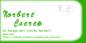 norbert cserep business card
