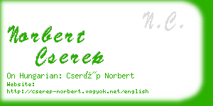 norbert cserep business card